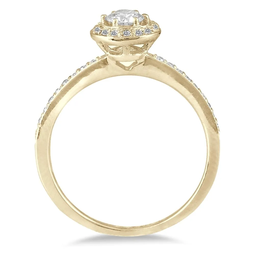 1/2 Carat TW Diamond Halo Ring in 14K Yellow Gold sold by Zulily product image thumbnail 2