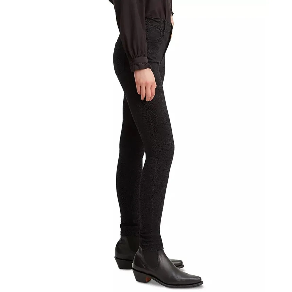 Levi's Women's 720 Python-Print High-Rise Super Skinny Jeans Black Size 30 sold by Zulily product image thumbnail 3