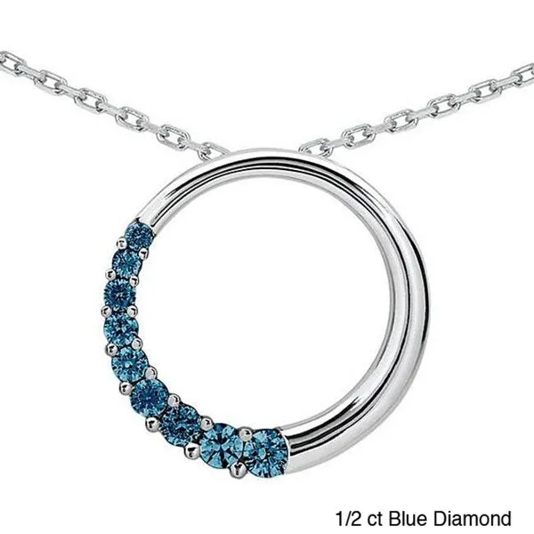 Marquee Jewels 10k White Gold Diamond Journey Circle Necklace sold by Zulily product image thumbnail 3