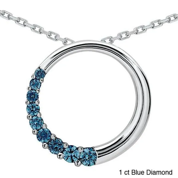 Marquee Jewels 10k White Gold Diamond Journey Circle Necklace sold by Zulily product image thumbnail 4