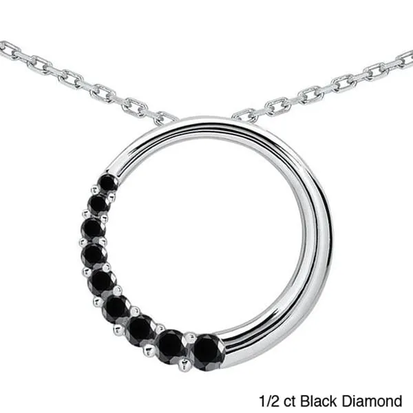 Marquee Jewels 10k White Gold Diamond Journey Circle Necklace sold by Zulily