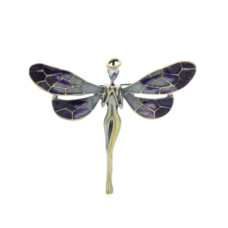 Don't AsK Muted Fairy Dragonfly Brooch sold by Zulily
