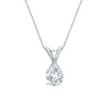 Auriya Platinum 0.50ctw Pear Solitaire Lab Grown Diamond Necklace V-End (H-I VS) Prong - 0.5 sold by Zulily