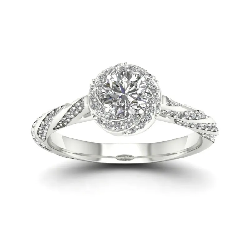 De Couer 14k Yellow Gold 1ct TDW Diamond Vintage Twist Ring sold by Zulily