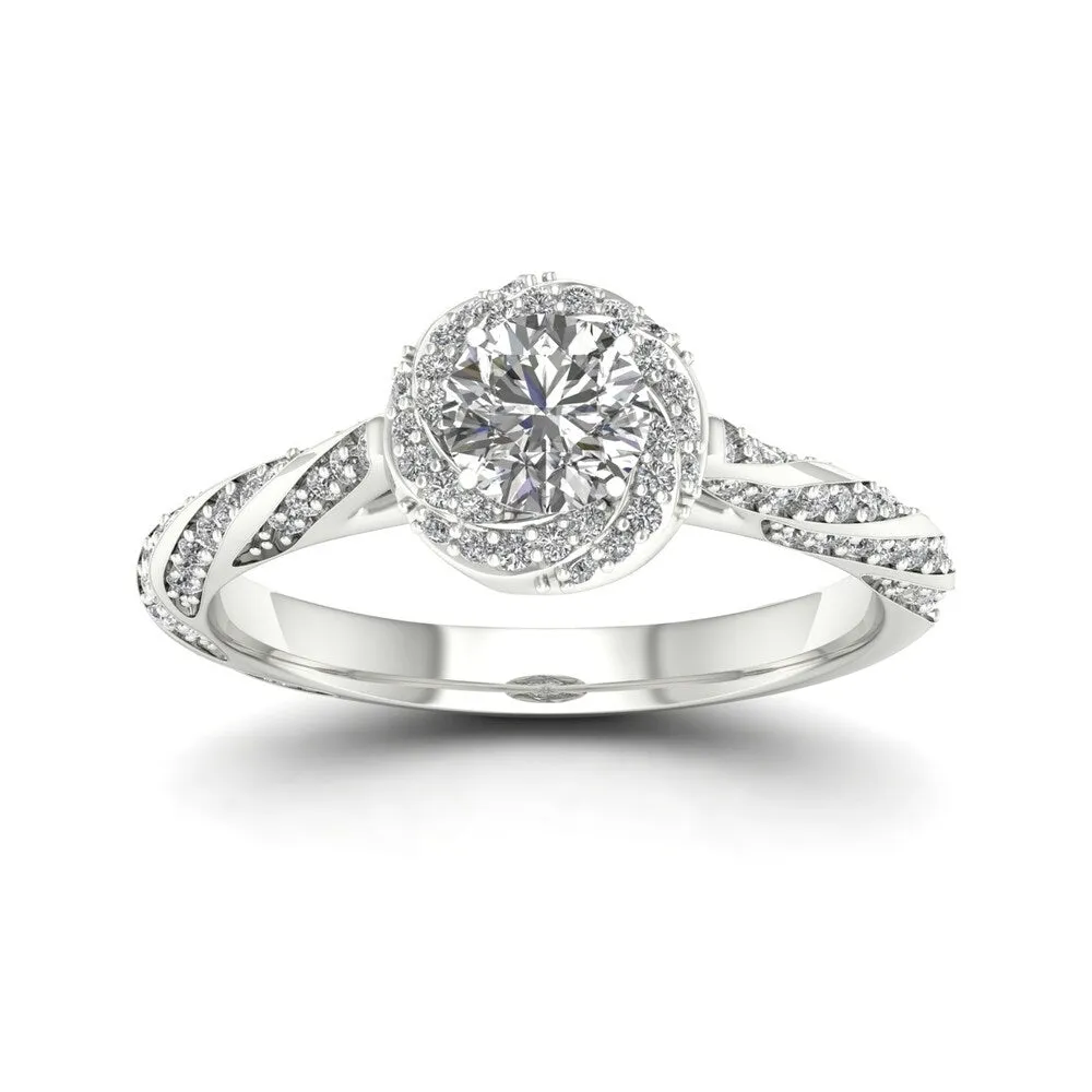 De Couer 14k Yellow Gold 1ct TDW Diamond Vintage Twist Ring sold by Zulily