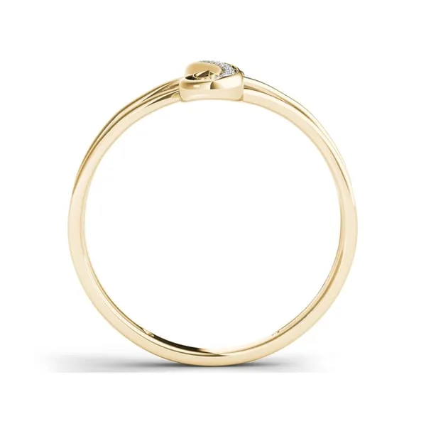 De Couer 10k Yellow Gold 1/20ct TDW Diamond Infinity Loop Ring sold by Zulily product image thumbnail 3