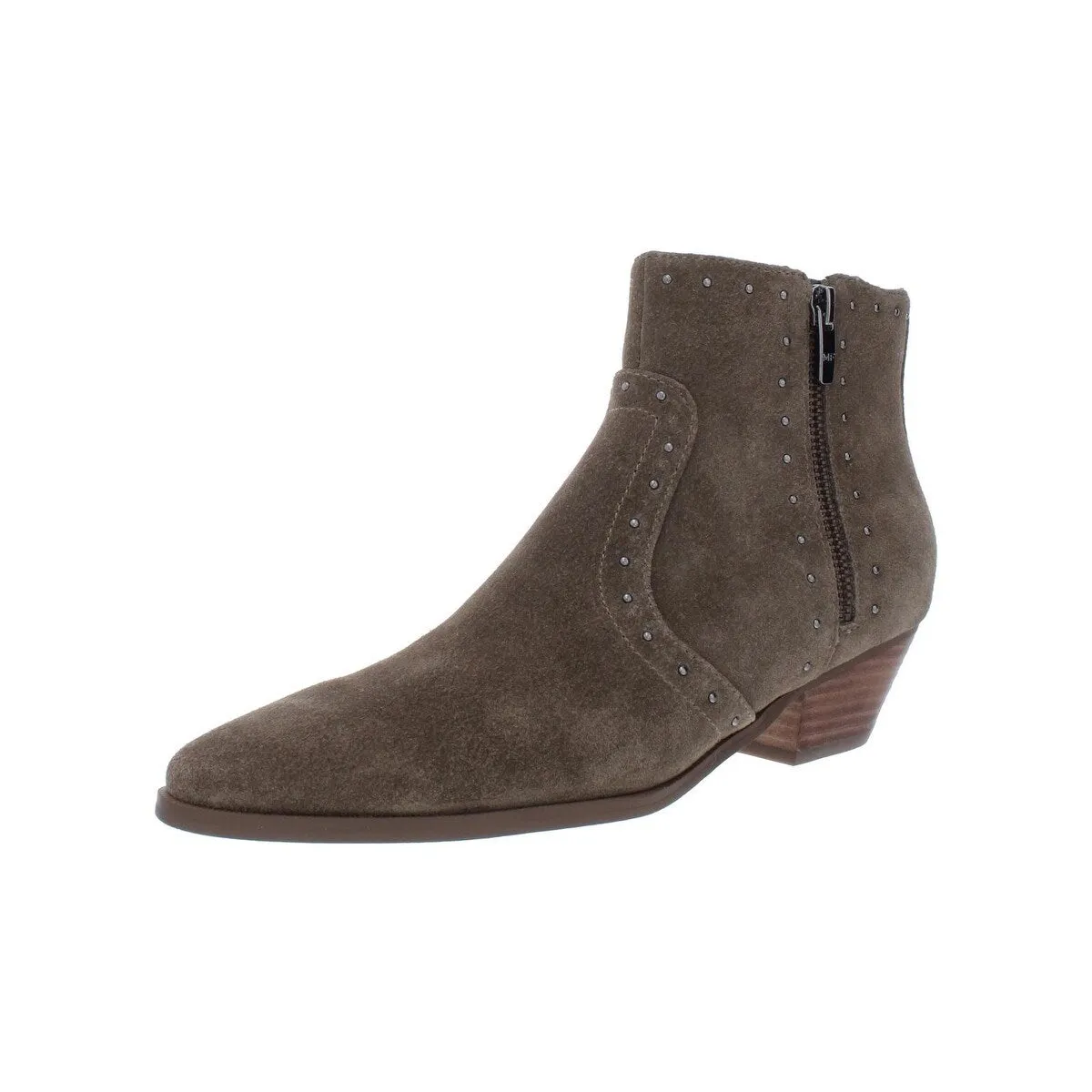 Marc Fisher Womens Wanida Studded Booties Brown Size 5 M sold by Zulily