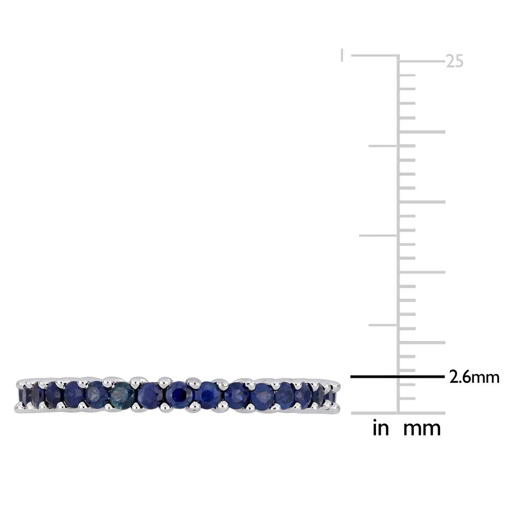 Miadora 14k White Gold Blue Sapphire Stackable Full-Eternity Band sold by Zulily product image thumbnail 4