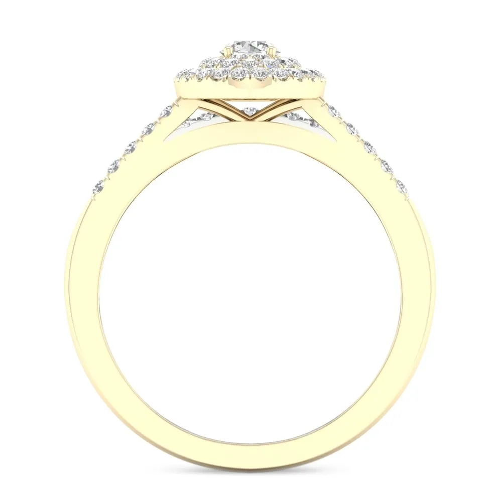 De Couer IGI Certified 1/2ct TDW Diamond Halo Engagement Ring Set sold by Zulily product image thumbnail 4