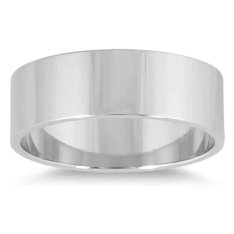 Marquee Jewels 14K White Gold Flat Wedding Band (6mm) sold by Zulily