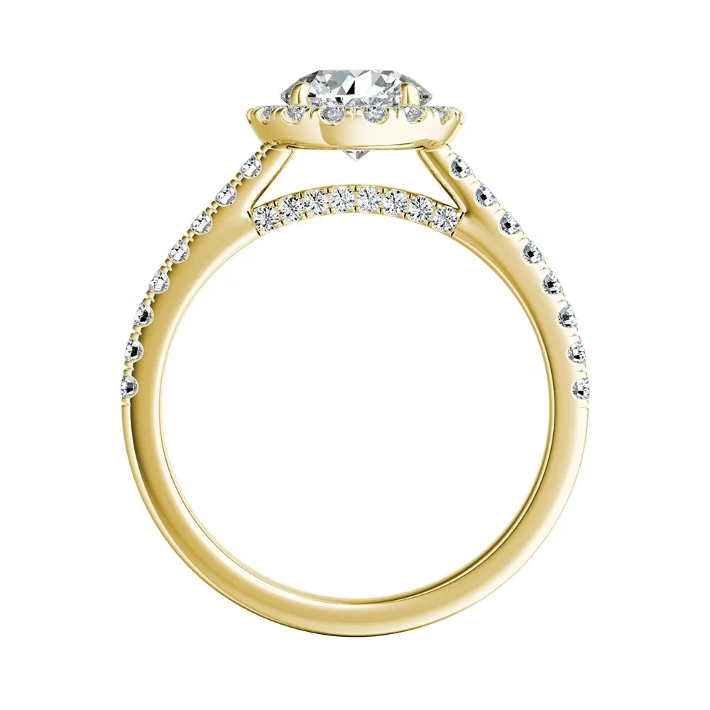 Auriya 14k Gold 2 1/2ct Moissanite Halo Diamond Engagement Ring 3/8ctw sold by Zulily product image thumbnail 5