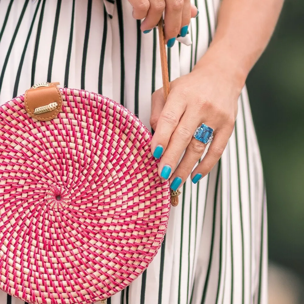 Miadora 14k White Gold Blue Topaz and 1 3/4ct TDW Diamond Ring (G-H, SI1-SI2) sold by Zulily product image thumbnail 3