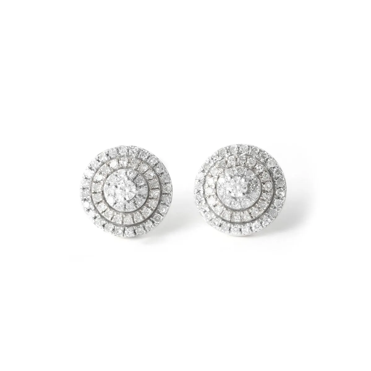 1/2ct TDW Diamond Halo Stud Earrings in 10k Gold by De Couer sold by Zulily product image thumbnail 4