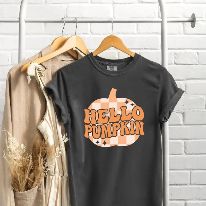 Hello Pumpkin Sparkles Garment Dyed Tee sold by Zulily