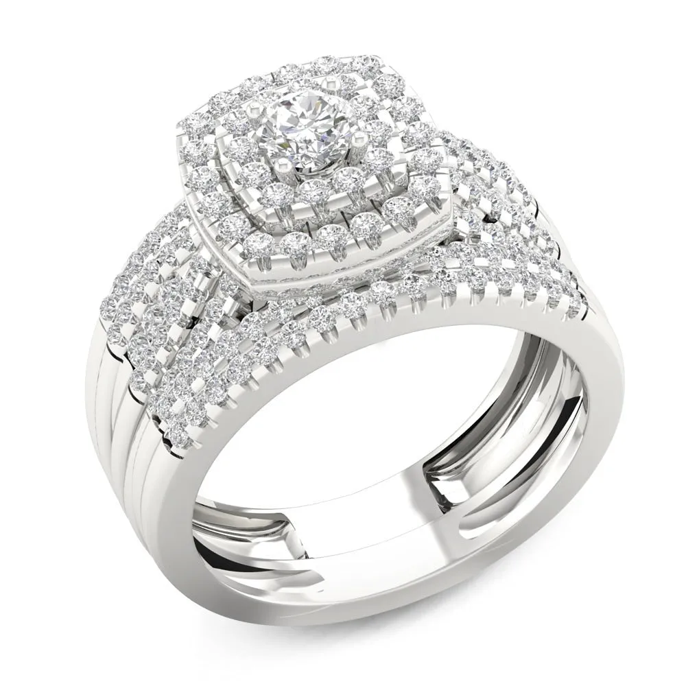 De Couer IGI Certified 10k White Gold 1ct TDW Diamond Bridal Set Ring sold by Zulily product image thumbnail 2
