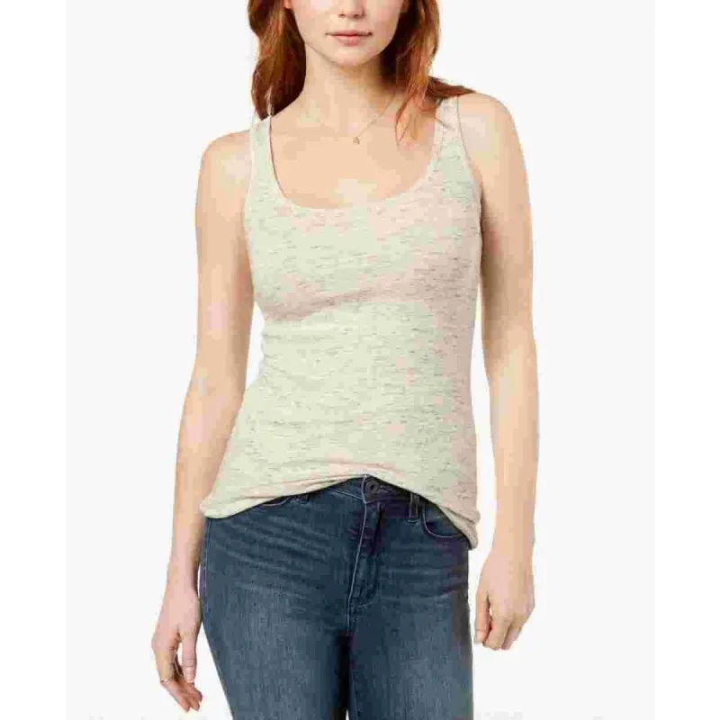 Maison Jules Women's Fitted Tank Top Beige Size Large sold by Zulily