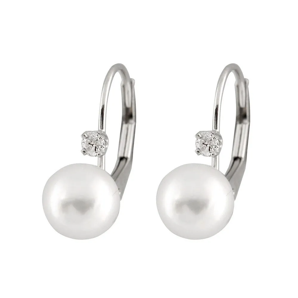 14k Gold Freshwater AA Pearl Leverback Earrings (6-7mm) - White sold by Zulily product image thumbnail 2