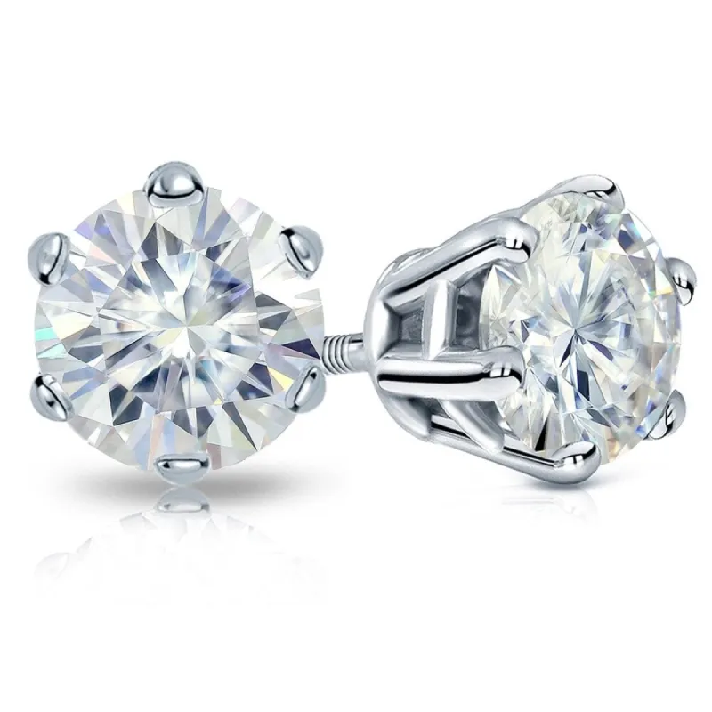 Auriya 5ctw Round Moissanite Stud Earrings 14k Gold made by Zulily