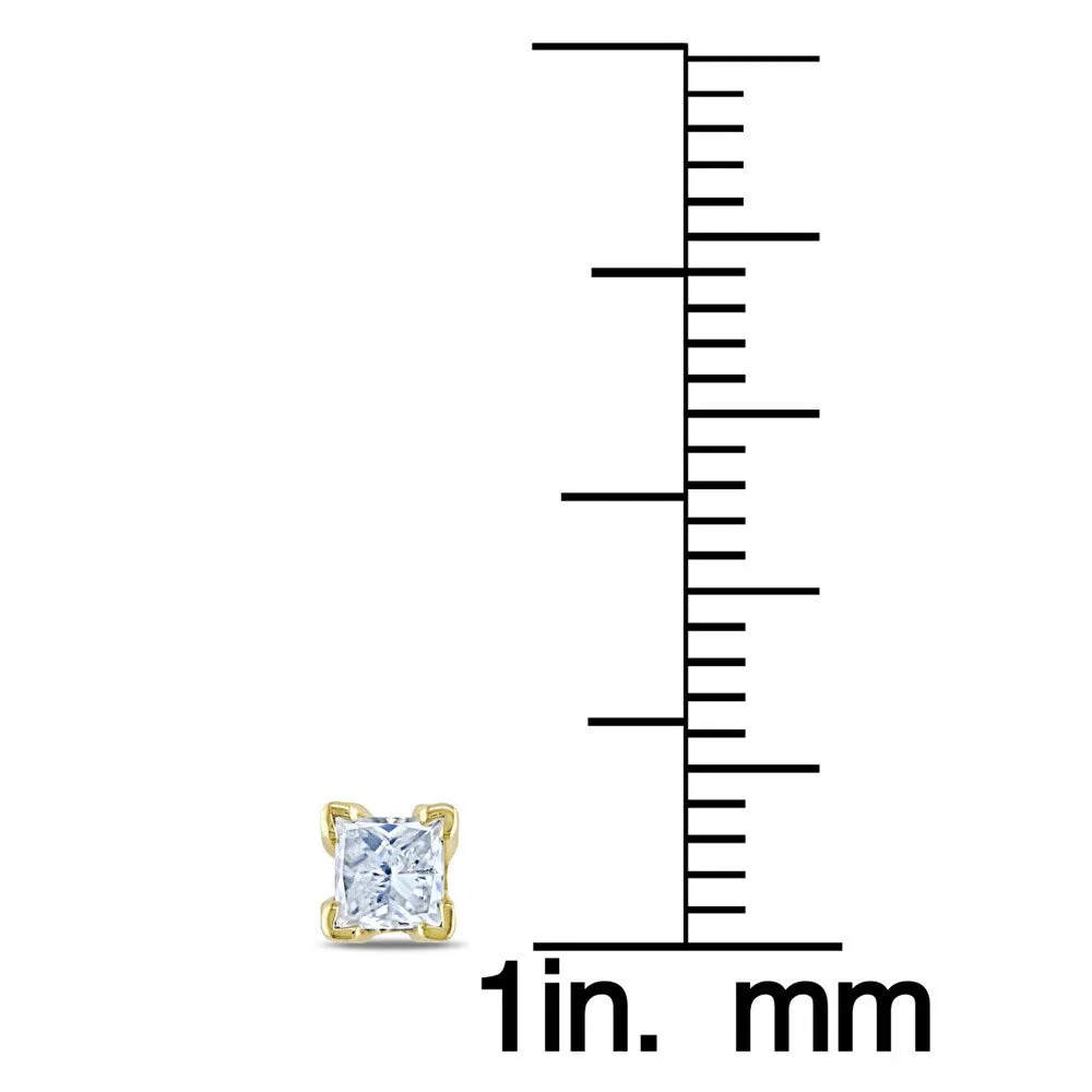 Miadora 14k Gold 1/2ct Princess-Cut Diamond Solitaire Stud Earrings sold by Zulily product image thumbnail 3