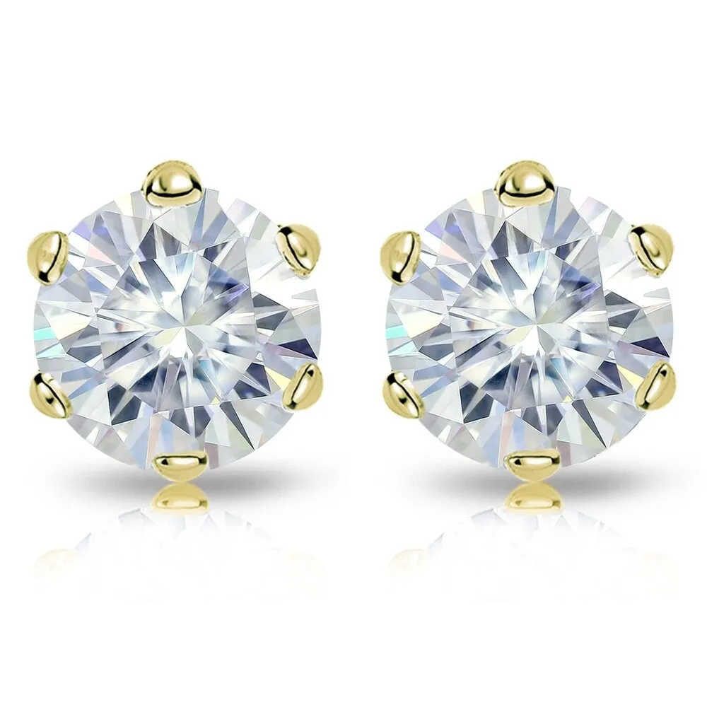 Auriya 5ctw Round Moissanite Stud Earrings 14k Gold sold by Zulily product image thumbnail 5