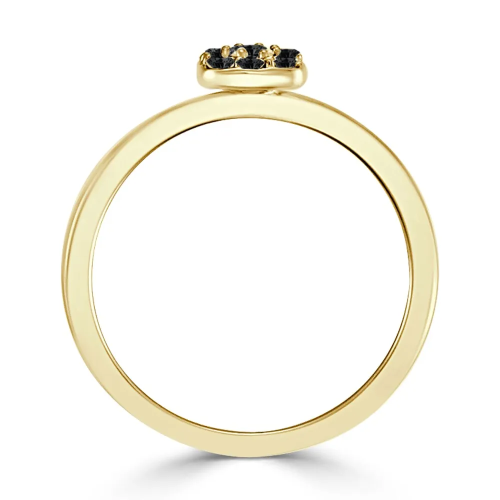 Auriya 1/4ctw Petite Cluster Halo Black Diamond Ring 10k Gold sold by Zulily product image thumbnail 5