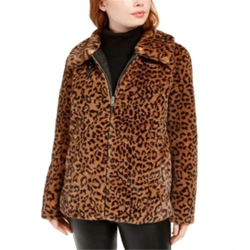 BCX Junior's Faux Zip Front Coat Brown Size XS sold by Zulily product image thumbnail 2