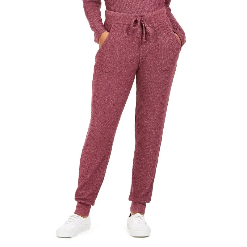 Hippie Rose Juniors' Cozy Waffle Jogger Pants Med Purple Size Small sold by Zulily