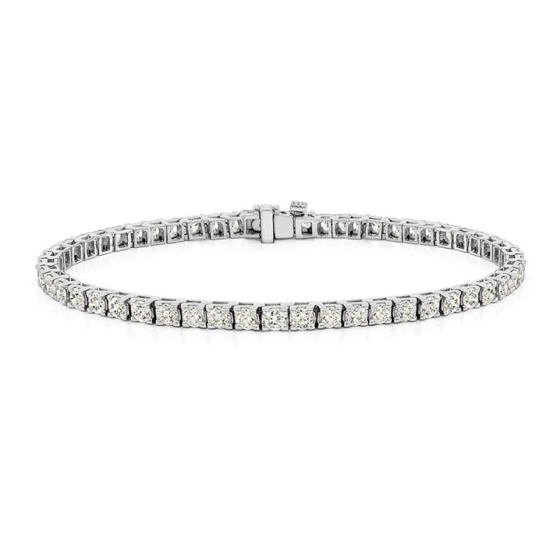 Auriya 14k Gold 4ct TDW Round Diamond Tennis Bracelet sold by Zulily