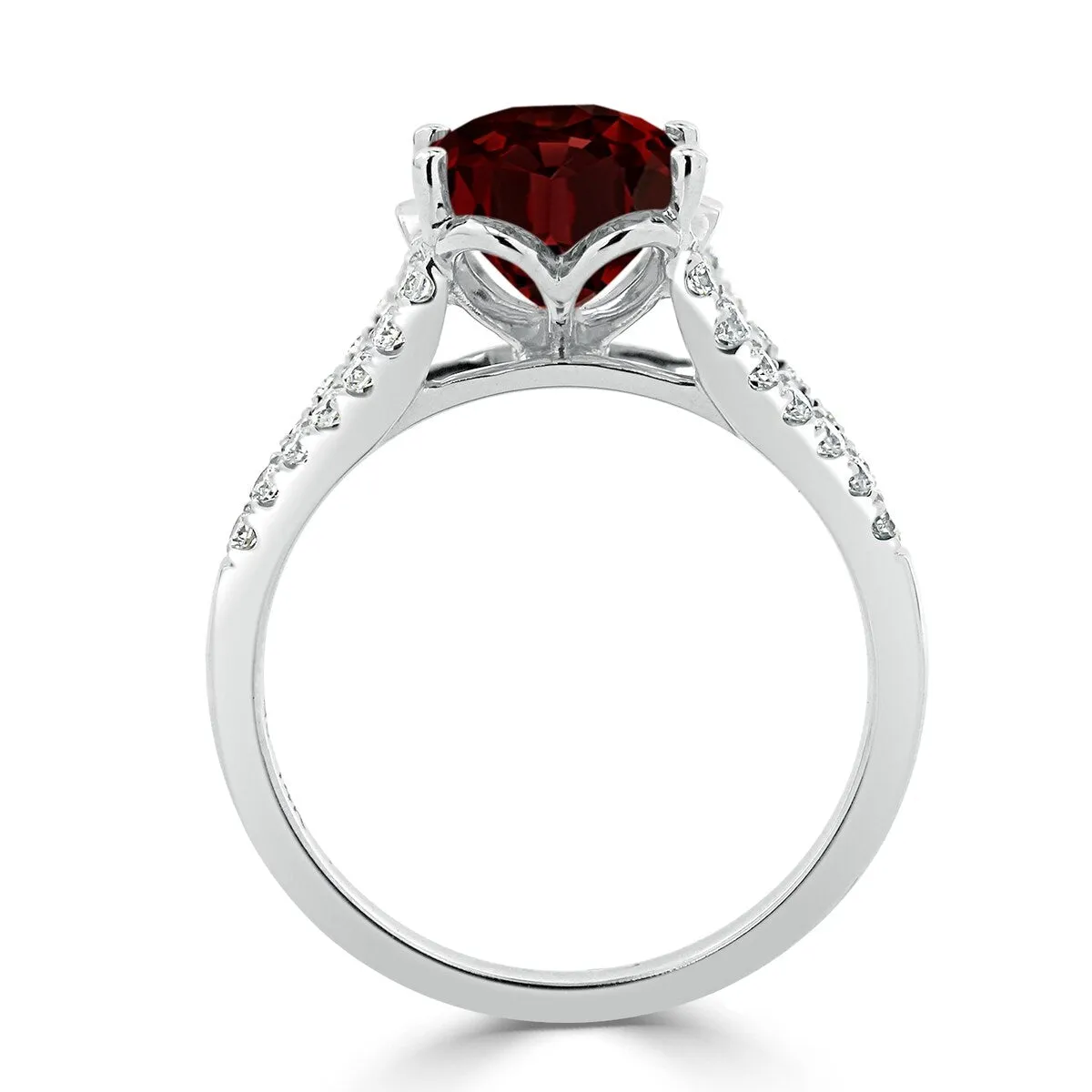 Auriya 3 1/3ct Fancy Oval Garnet and Diamond Engagement Ring 1/3cttw 14k Gold sold by Zulily product image thumbnail 5