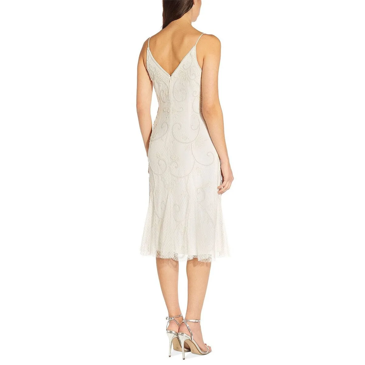 Adrianna Papell Women's Beaded Cocktail Dress White Size 6 sold by Zulily product image thumbnail 2