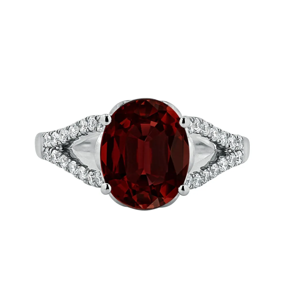 Auriya 3 1/3ct Fancy Oval Garnet and Diamond Engagement Ring 1/3cttw 14k Gold sold by Zulily product image thumbnail 2