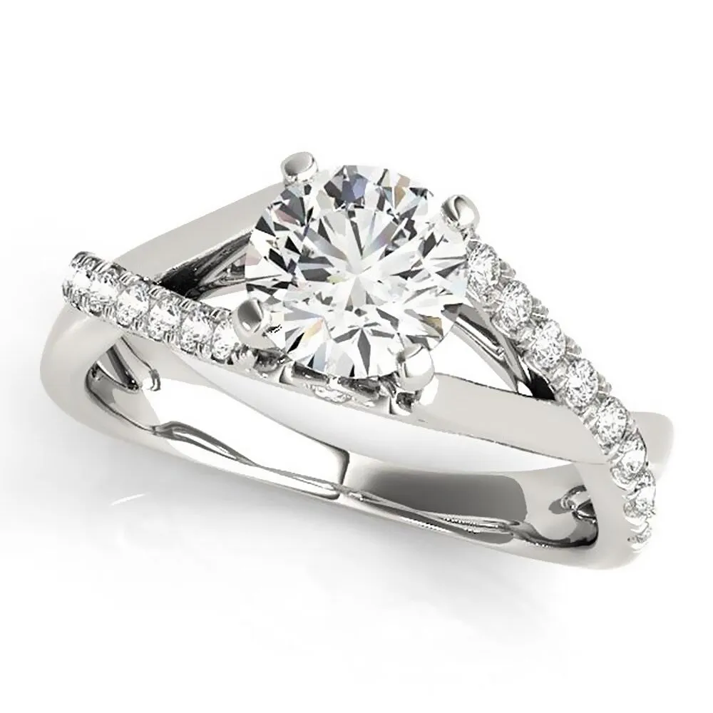 Moissanite by Auriya 14k Gold 1/2ctw and Diamond Engagement Ring 1/4ctw sold by Zulily