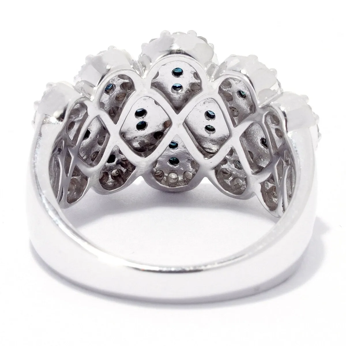0.75 CTTW Natural Blue and White Diamond Wide Infinity Ring sold by Zulily product image thumbnail 3