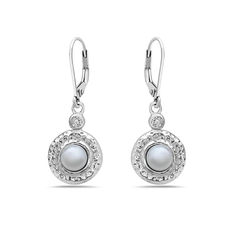 Vera & Co. Sterling Silver Freshwater Pearl Round Drop Leverback Earring sold by Zulily