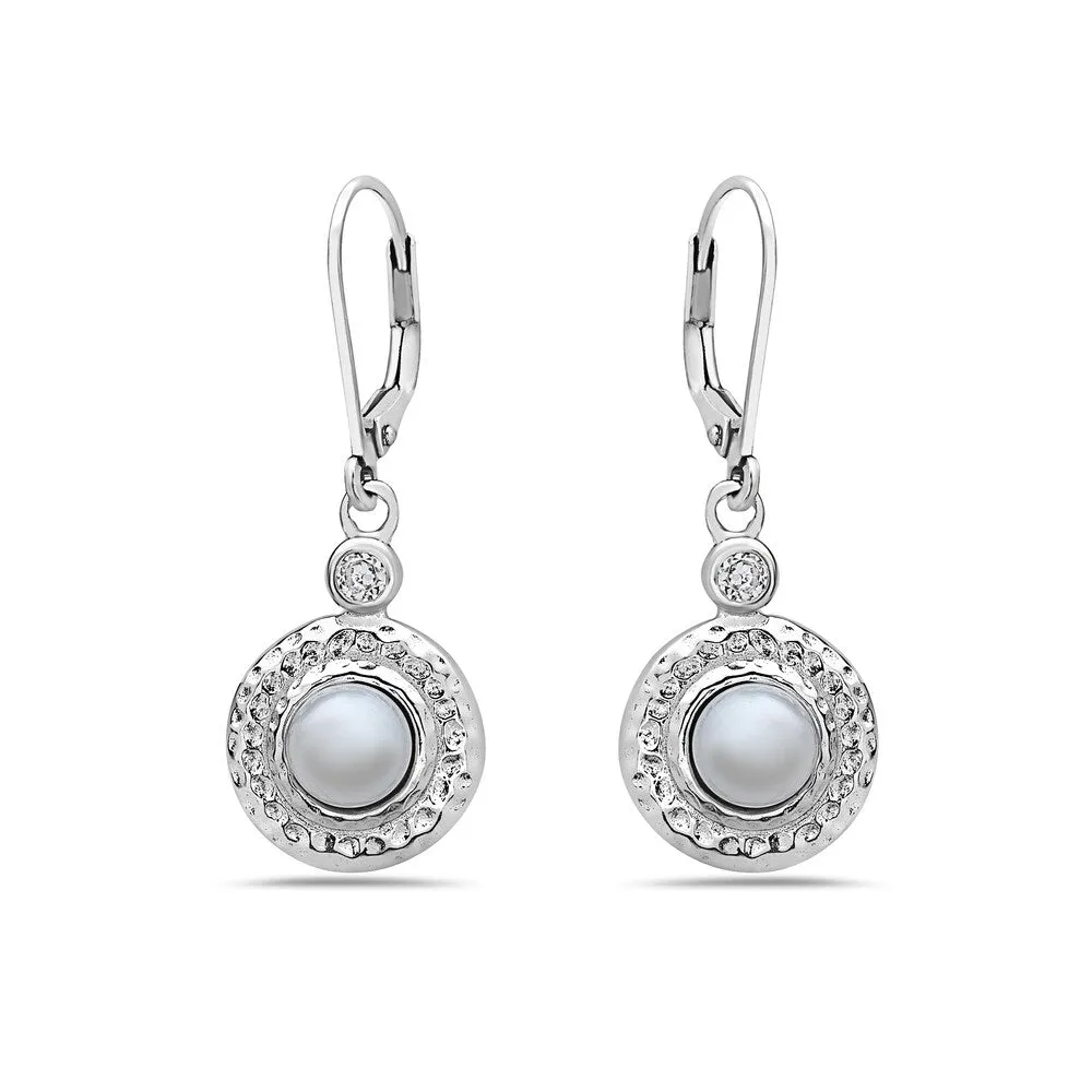 Vera & Co. Sterling Silver Freshwater Pearl Round Drop Leverback Earring sold by Zulily