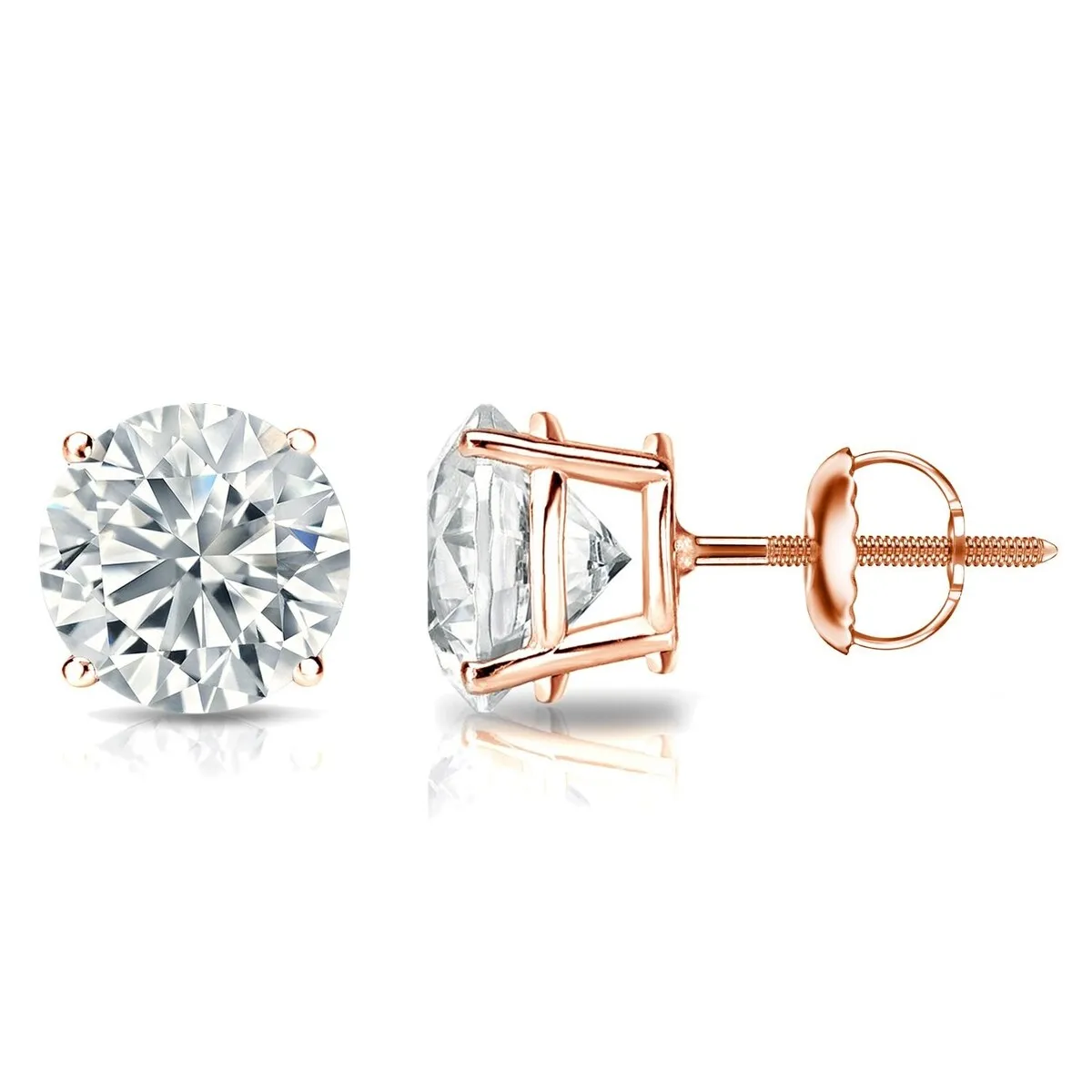 Auriya 1ctw Round Diamond Stud Earrings 14K Gold GIA Certified sold by Zulily product image thumbnail 3