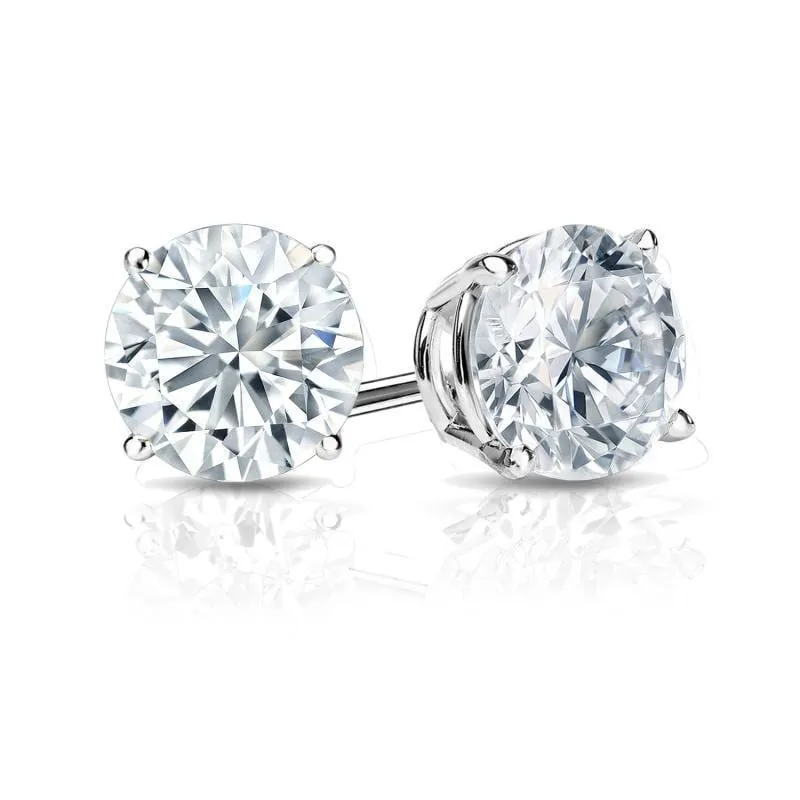 Auriya 1ctw Round Diamond Stud Earrings 14K Gold GIA Certified sold by Zulily product image thumbnail 4