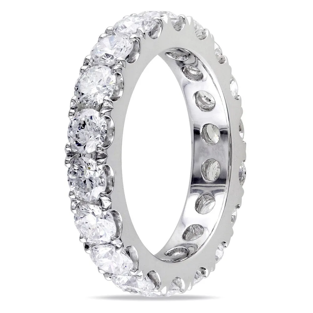 Miadora Signature Collection 14k White Gold 3ct TDW Diamond Eternity Ring sold by Zulily product image thumbnail 2