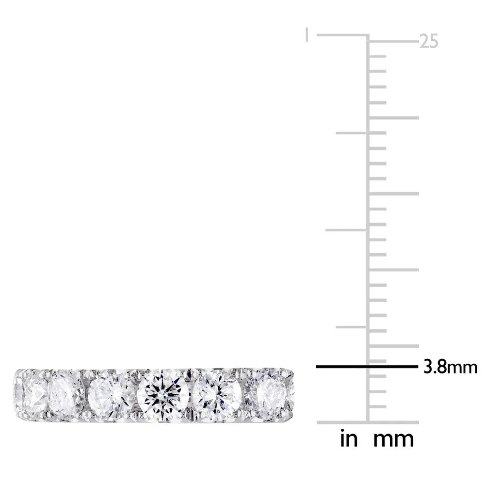 Miadora Signature Collection 14k White Gold 3ct TDW Diamond Eternity Ring sold by Zulily product image thumbnail 3