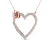 De Couer IGI Certified 1/20ct TDW Diamond Heart Necklace - Pink sold by Zulily