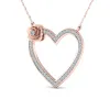De Couer IGI Certified 1/20ct TDW Diamond Heart Necklace - Pink sold by Zulily