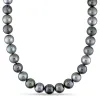 Miadora 14k White Gold Tahitian Cultured Pearl Necklace with Diamond Ball Clasp (13-14 mm) sold by Zulily