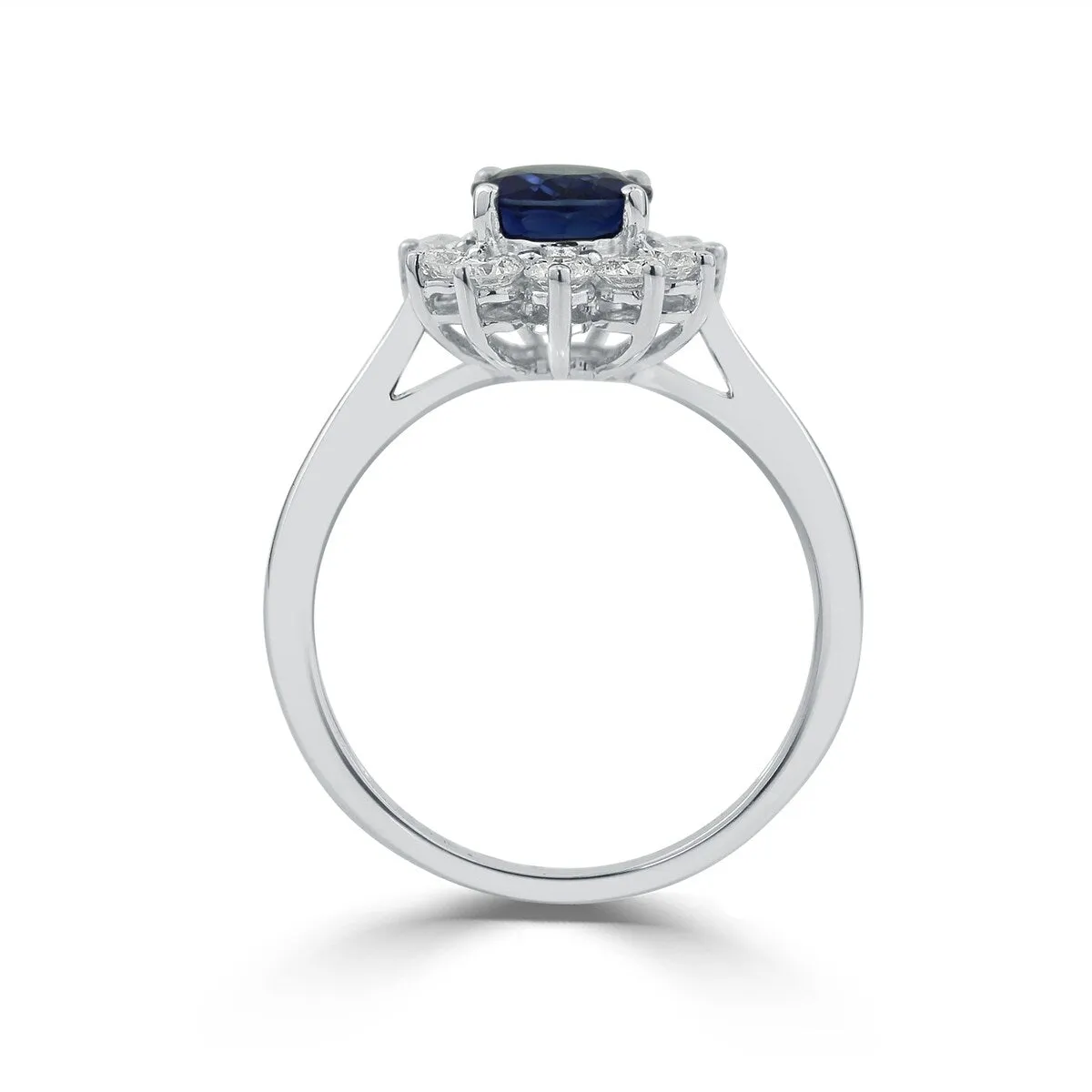 Auriya 18k Gold 1 1/2ct Oval Sapphire Halo Diamond Engagement Ring 5/8ct TDW sold by Zulily product image thumbnail 5