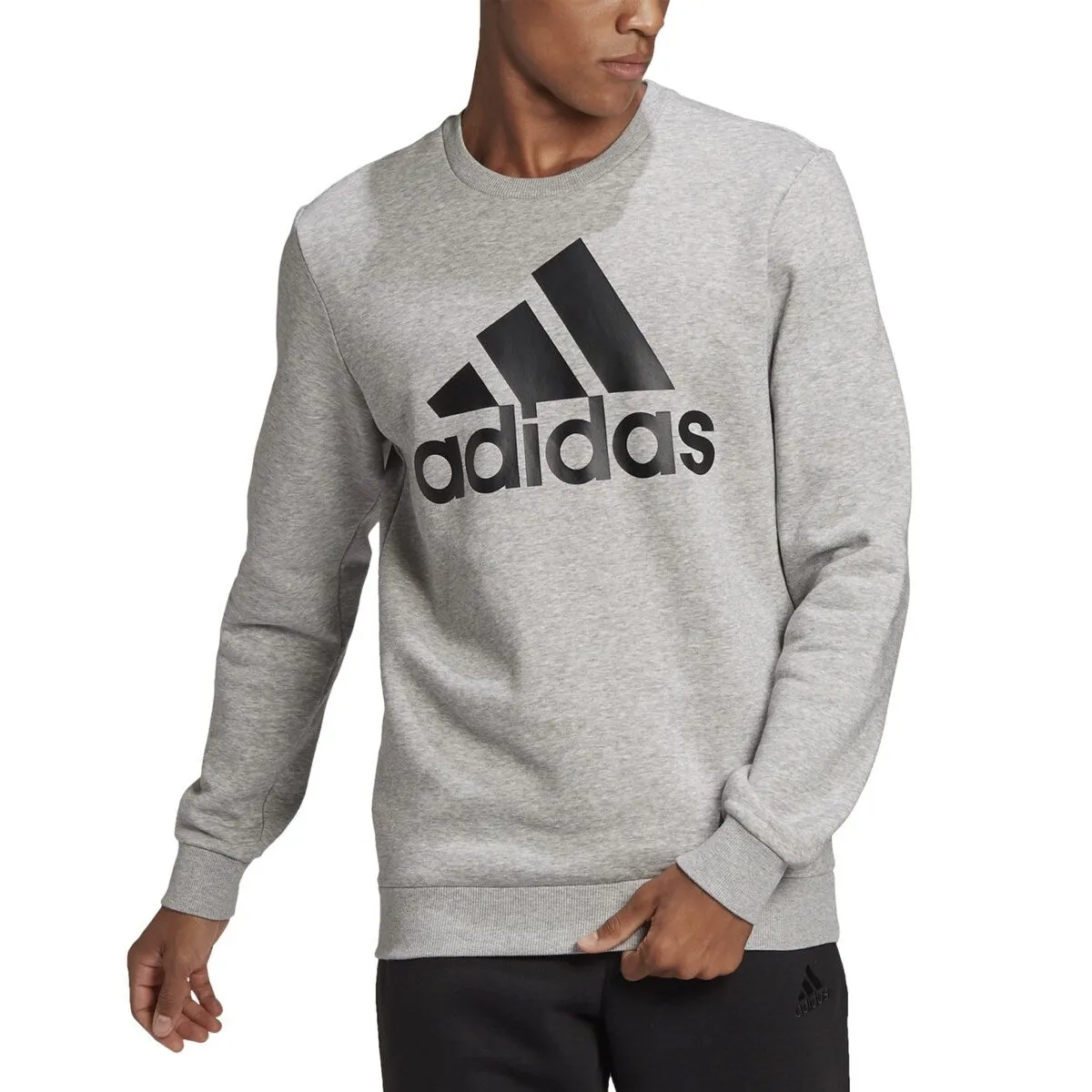 adidas Men's Fleece Crewneck Logo Sweatshirt Gray Size Small sold by Zulily