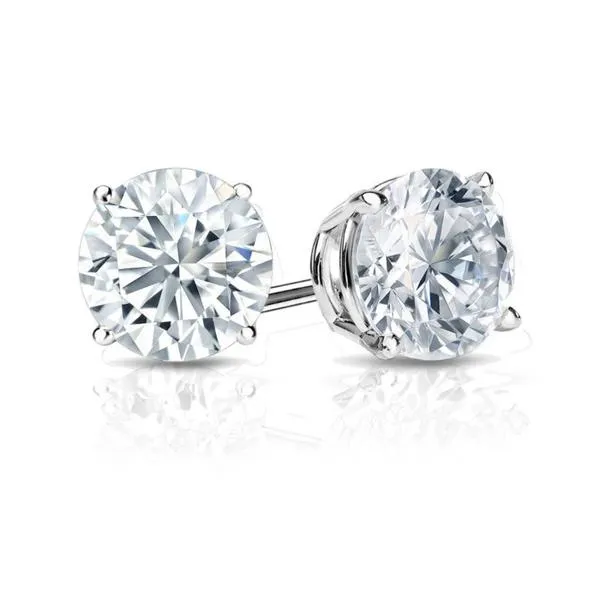 Auriya Platinum GIA Certified 2.50-Carat TDW Round Diamond Stud Earrings sold by Zulily product image thumbnail 2