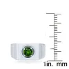 Sterling Silver Green Emerald Solitaire Men's Ring sold by Zulily