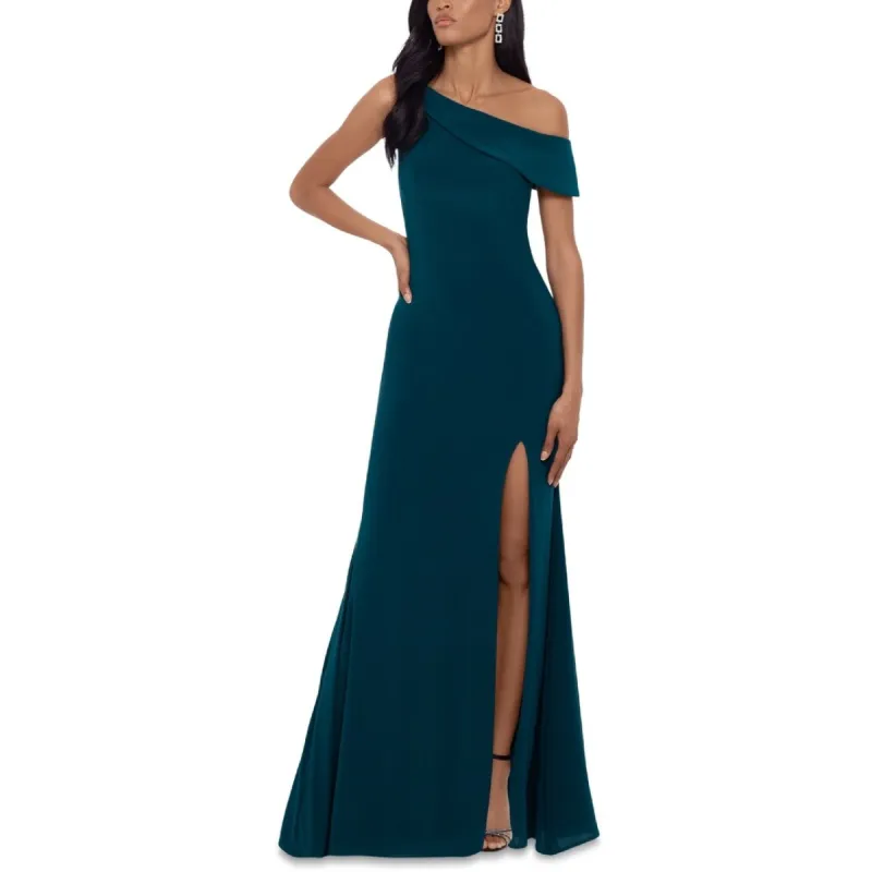 XSCAPE Women's One Shoulder Gown Green Size 4 sold by Zulily