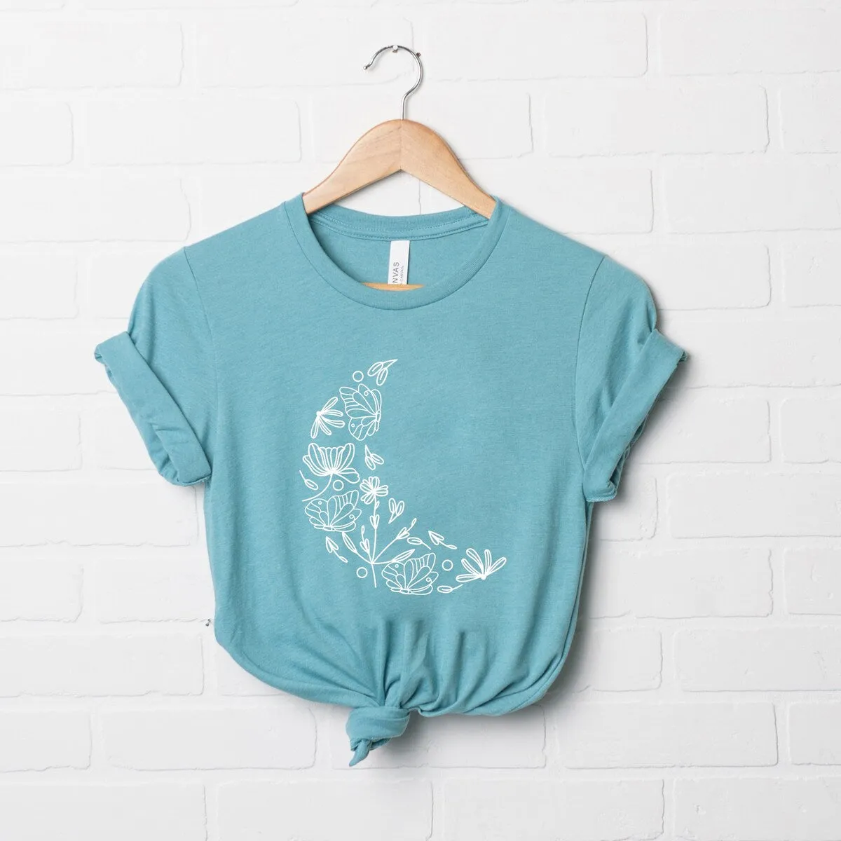 Floral Moon Short Sleeve Crewnneck Tee sold by Zulily product image thumbnail 2
