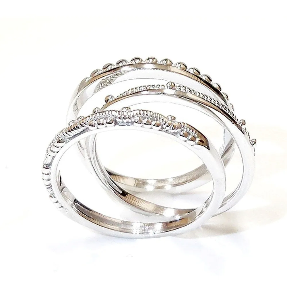 Vera & Co. Sterling Silver 3-Pcs Stackable Ring sold by Zulily