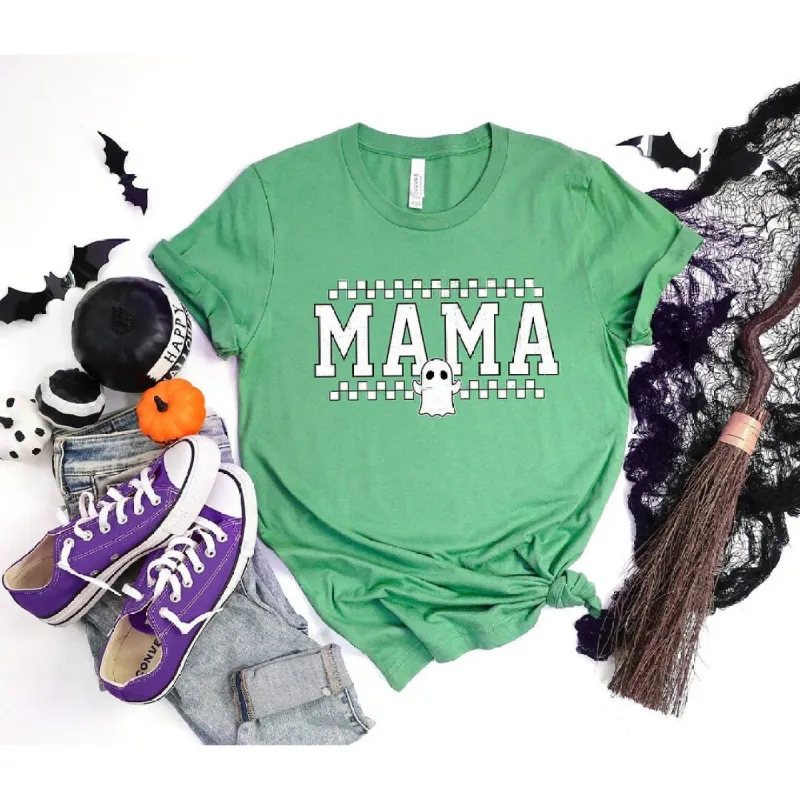 Mama Ghost Checkered Short Sleeve Tee sold by Zulily